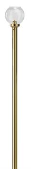 Flambeaux-Stab 50 cm,  goldfarbig mit Flüssigwachs-Nachfülldose 
