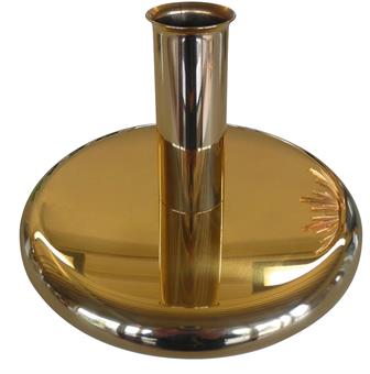 Pedestal, solid polished brass 