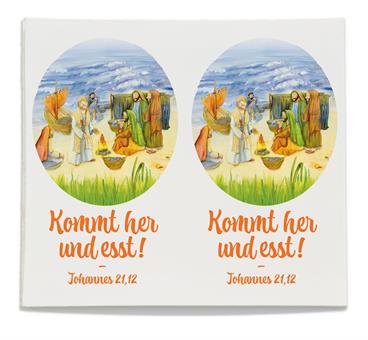 Wachsplatte bedruckt mit 2 gleichen Motiven 
