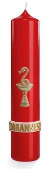 Apostelkerzen 250/40 mm 250/40 mm | rot | Weiß/Gold