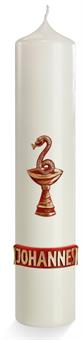Apostelkerzen 250/60 mm 250/60 mm | Elfenbein | Rot/Gold