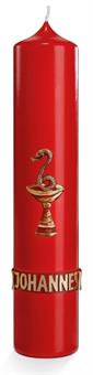 Apostelkerzen 300/80 mm 300/80 mm | rot | Rot/Gold