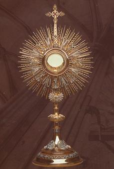 Monstrance, gilded and silvered 