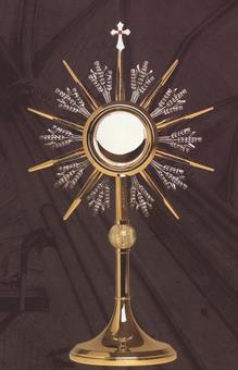 Monstrance, gilded and silvered 