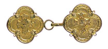 Pluvial-clasp,  gold-plated 