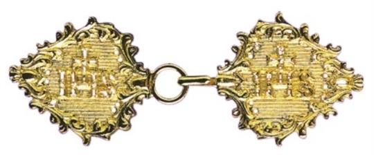 Pluvial-clasp,  gold-plated 