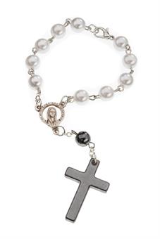10 rosary, white 