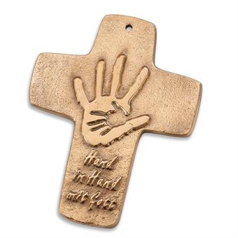 Bronzekreuz - "Hand in Hand.." 