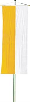 Church banner, yellow/white, 600x150cm 