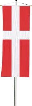 Kirchweihfahne "roter Grund-weißes Kreuz", 200 x 80 cm 