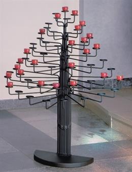Tree-shaped votive stand, 30 votive candles 