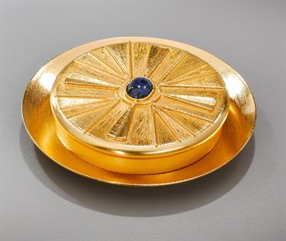 Versehpatene, Messing vergoldet, Durchmesser ca. 12 cm 