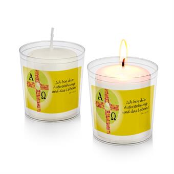 Lichtbecher mit farbigem Motiv 