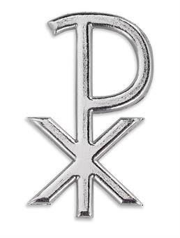 Deco ornament "PX", silver 