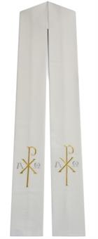 Langstola, weiß mit PX/AΩ 