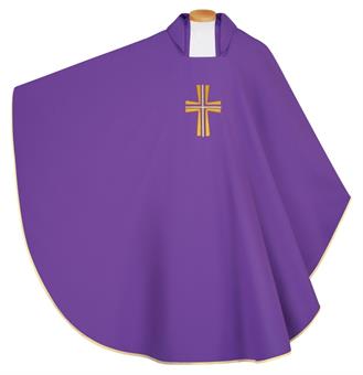 Chasuble with inner stole, wool mixture, violet 