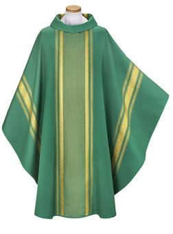 Chasuble with inner stole, green 