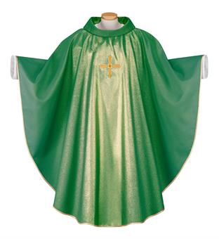 Chasuble with inner stole, green 