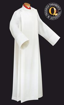 Damenalbe, eleganter Schnitt, créme-farben Elegant | Wolltrevira, crémefarben | 130 cm
