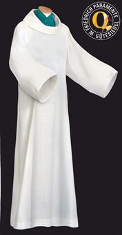 Damenalbe, mit Schalkragen, créme-farben Schalkragen | Polyester crémefarben | 130 cm