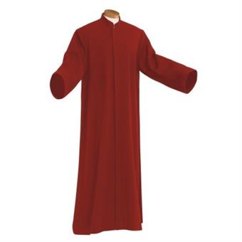 Altar server cassock with sleeves, red 