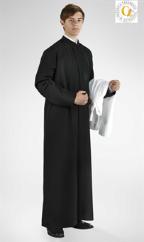 Ministrantentalar mit Arm, schwarz, Polyester 125 cm