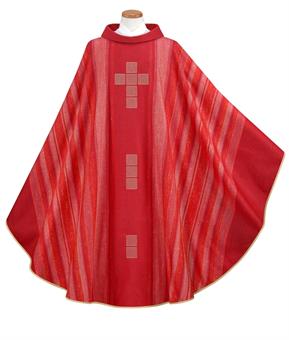 Chasuble, red, incl. Inner stole 